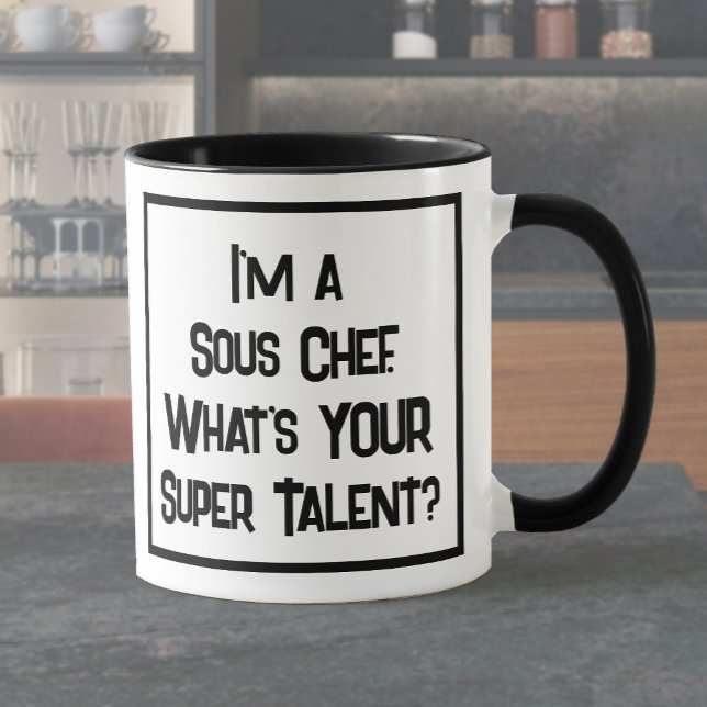 Super Talento de Sous Chef. Caneca de Café Duas Co (Criador carregado)