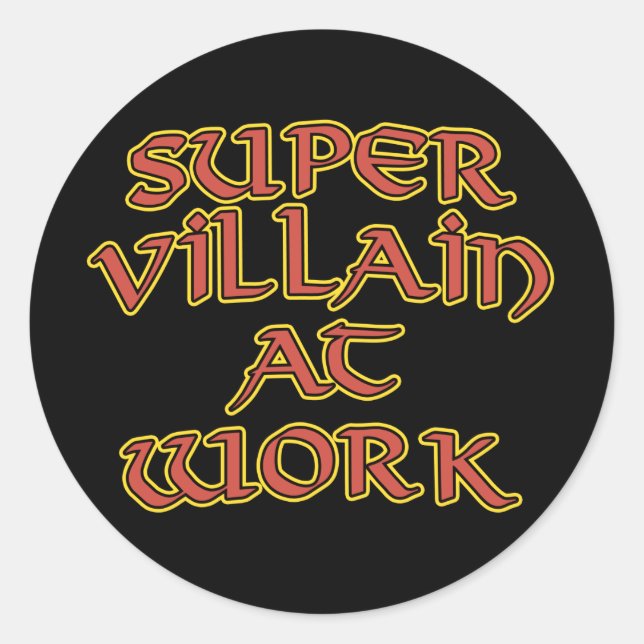 Super Villain em Autocolantes (Frente)