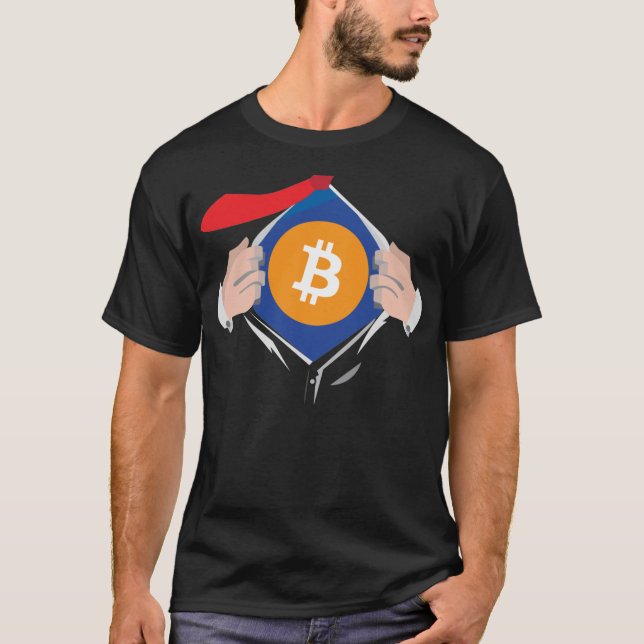 Superalimentado pelo Bitcoin! Camiseta (Frente)