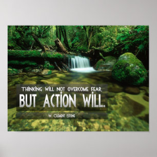 Superar o Medo do Poster Inspiracional