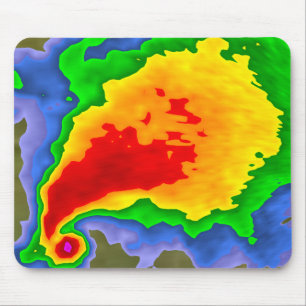 Supercélula em Radar Mousepad para o Meteorologist