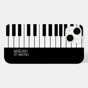 Superfície Preta para Piano com Nome