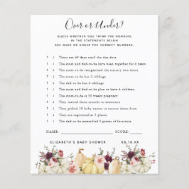 Superior ou inferior | Jogo Chá de fraldas