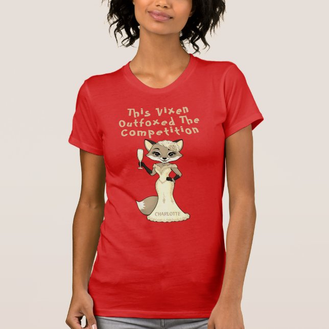 Superou a Concorrência Camiseta de Solteira Raposa (Frente)
