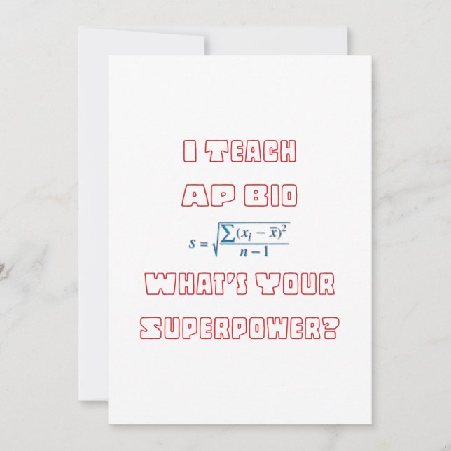 Superpoder do Professor de Biologia do AP Bio (Frente)