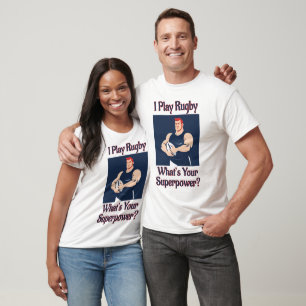 Superpotência do Rugby - Unisex Rugby T-Shirt