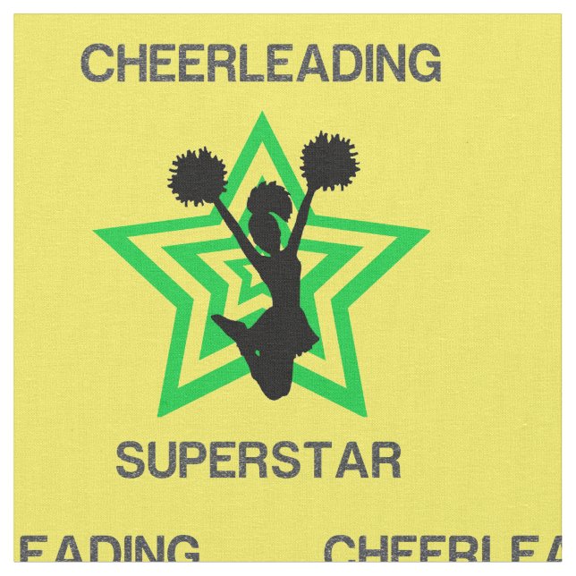 Superstar Amarelo / Tecido Verde da Cheerhead (Detalhe)