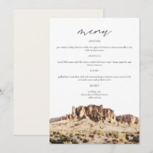 SUPERSTITION MOUNTAIN Watercolor Menu Card (Cartão