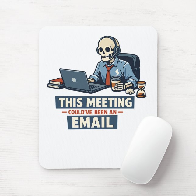Supervivente de Reunião Mouse Pad | Reunião Zoom D (Com mouse)