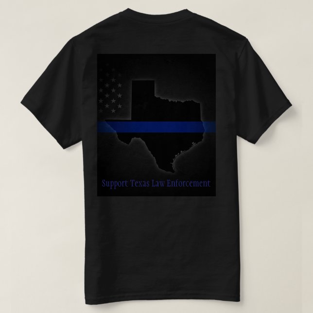 Suporte a T-Shirt Polícia do Texas (Verso do Design)