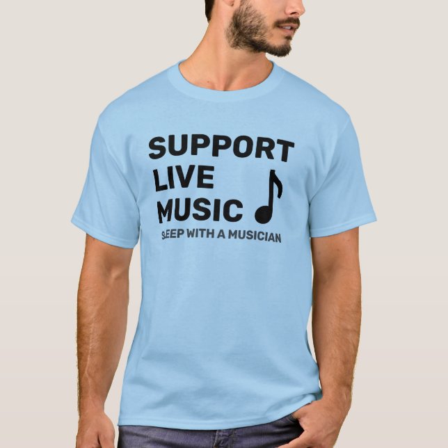 Suporte ao Live Music Plus Statement T-Shirt (Frente)