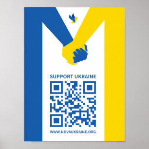 Suporte ao Poster QR da Ucrânia