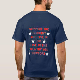 Suporte ao seu país (traseiro) - T-shirt básica do