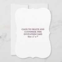 Suporte Branco Personalizado 5" x 7" Convite Plano