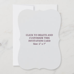 Suporte Branco Personalizado 5" x 7" Convite Plano
