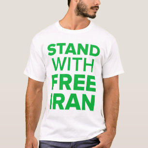 Suporte com Irã-Tweet livre contra o t-shirt da