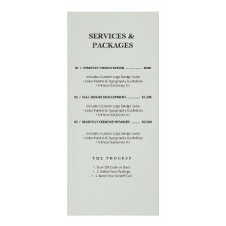 Suporte de Código QR de Menu de Serviços Verde Sag