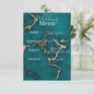 Suporte de Menu Kintsugi Mármore Ágata Verde Ouro