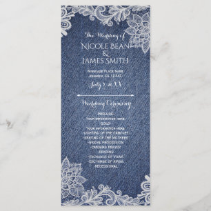 Suporte de Programa de Casamento de Renda Floral D