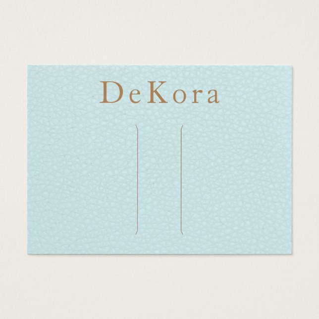 Suporte do Clipe do Cabelo do Couro Turquesa (Frente)