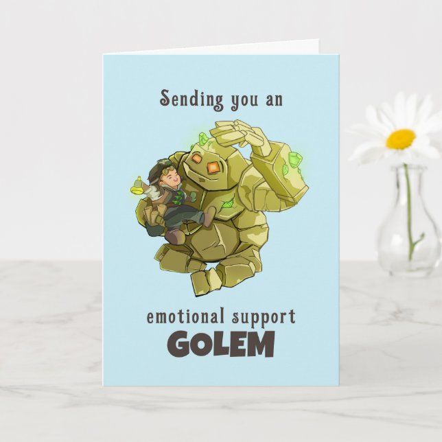 Suporte emocional Cartão de saudação Golem (Planta pequena)
