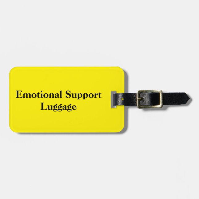 Suporte Emocional - Etiqueta de Bagagem (Frente Horizontal)