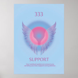 Suporte para Angel Number Aura Poster 333