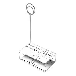 Suporte Para Cartão De Mesa Favor de Casamento do Abstrato Branco Negro Modern