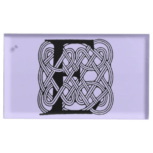 Suporte Para Cartão De Mesa Letra E Celtic Knot Vintage Monograma