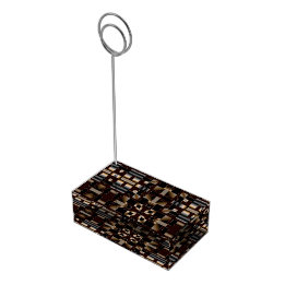 Suporte Para Cartão De Mesa Mosaico Black Ivory Brown Deco