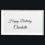 Suporte Para Cartão De Mesa SIMPLE MINIMAL.CUTIE ADD NAME BABY happy birthday<br><div class="desc">Design</div>