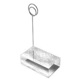 Suporte Para Cartão De Mesa White Faux-Satin