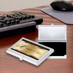 Suporte Para Cartões Titulares de Cartão de Visita Clássico<br><div class="desc">Mala de cartão de visita de beleza brilhante para mulheres com um nome monográfico dourado emblema com um espaço monográfico que podem criar através da adição do seu nome, nome da empresa ou iniciais. Projetado para qualquer consultor de beleza, cabeleireiro ou artista de maquiagem e apresenta suas cartões de visitas...</div>