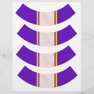 Suporte para Cupcake com Armação de Foto Roxo e Do