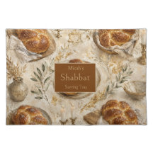 Challah Botânico, Bege Dourado, Rústico Shabbat