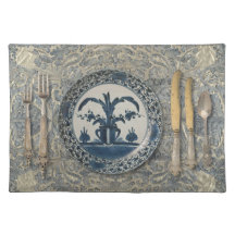 Elegante Tapete de Tecido Delft Azul