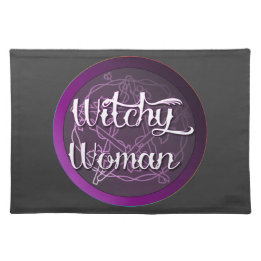 Suporte Para Prato Mulher Roxa Witchy