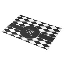 Padrão de diamante branco e preto