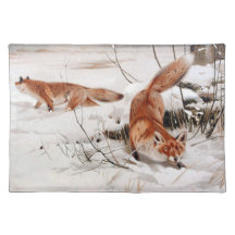 Red Foxes in the Winter Snow (by Wilhelm Kuhnert)