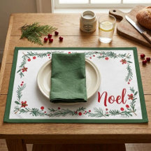 Toalha de Natal Floral Noel - Verde