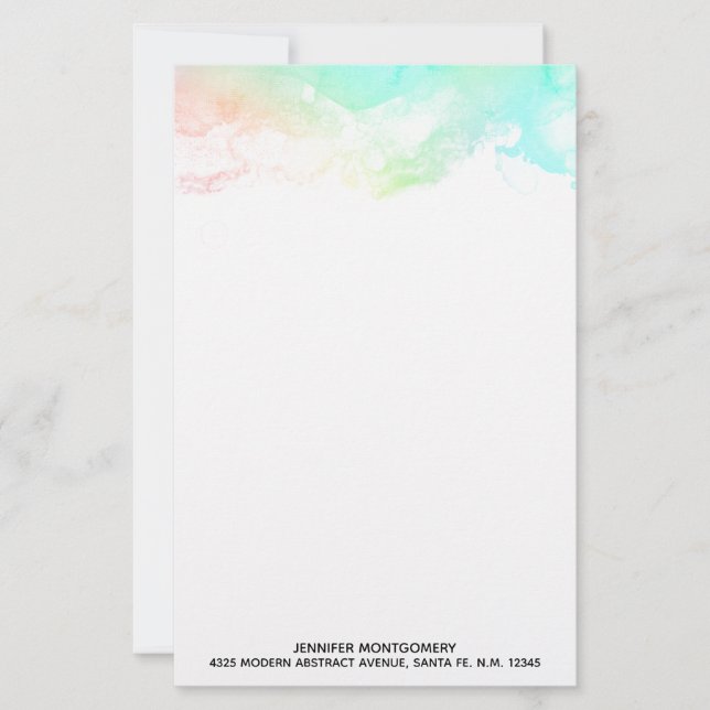 Suportes de Abstrato verde e azul modernos (Frente)