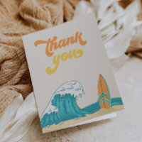 Surf Aniversário Obrigado Cartões