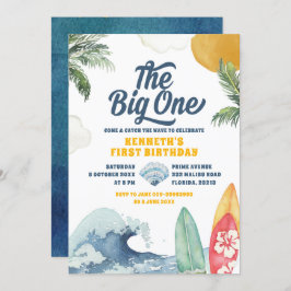 Surf Beach Summer Big One Primeiro Convite de Aniv