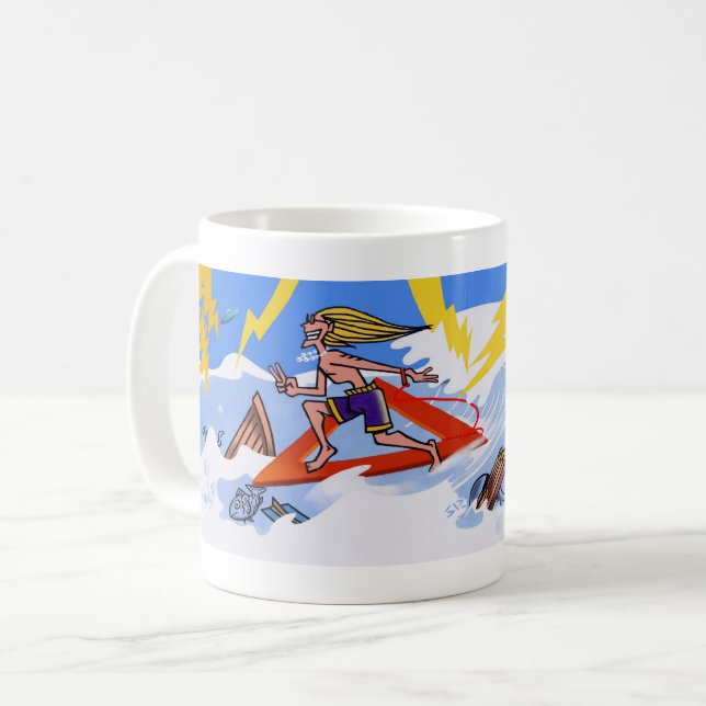 Surf da caneca do triângulo das Bermudas (Frente Esquerda)