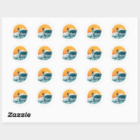 Surf Mais 🌊 Adesivo de Motivação do Surf Sunset