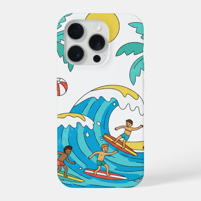 Surf & Waves – Cartoon Beach Gift Phone Case (Verso)