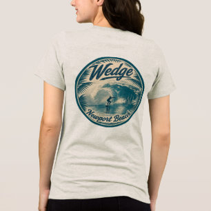 Surfando a Wedge - Camiseta - Camisa Tri-Blend