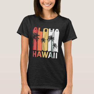 Surfando Aloha Hawaii T Camisa Retro Surfer Tee Bi