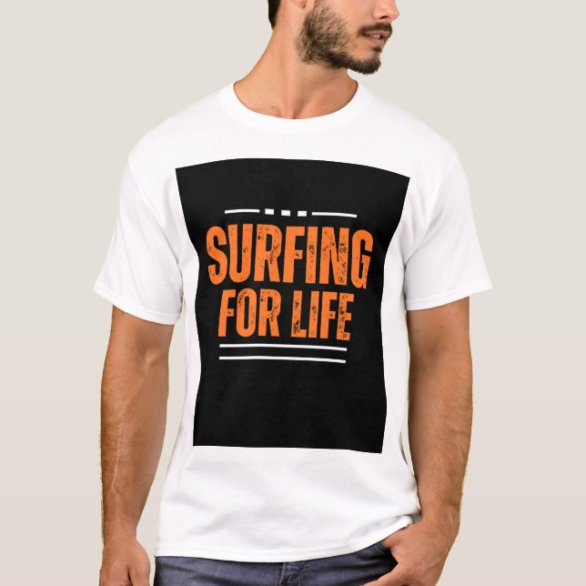 Surfar na design de camiseta salva-vidas (Frente)