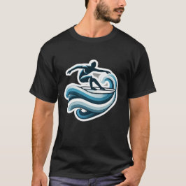 Surfar na T-shirt das ondas